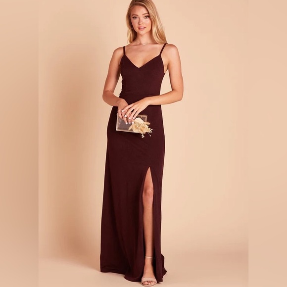 NWT Birdy Grey Dress JAY DRESS CREPE CABERNET Size XS Formal Wedding Bridesmaid - Picture 4 of 9